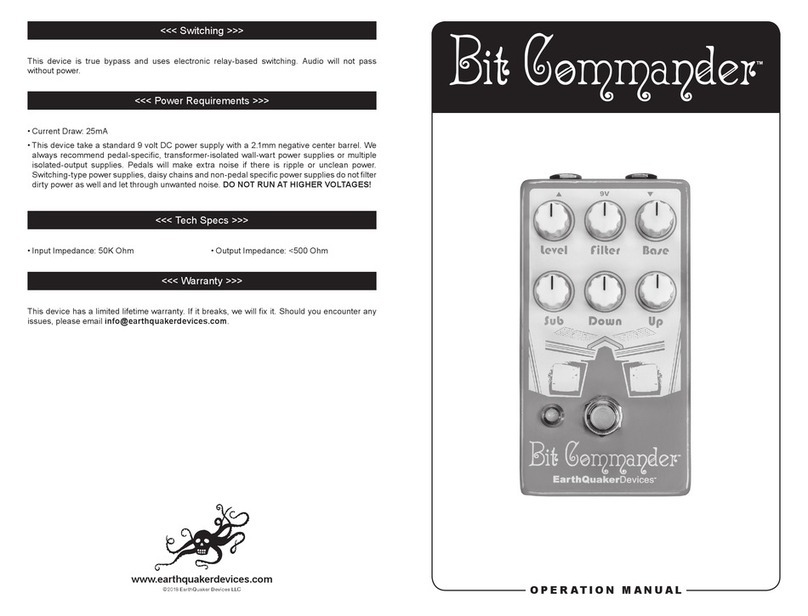 EarthQuaker Devices Bit Commander User manual