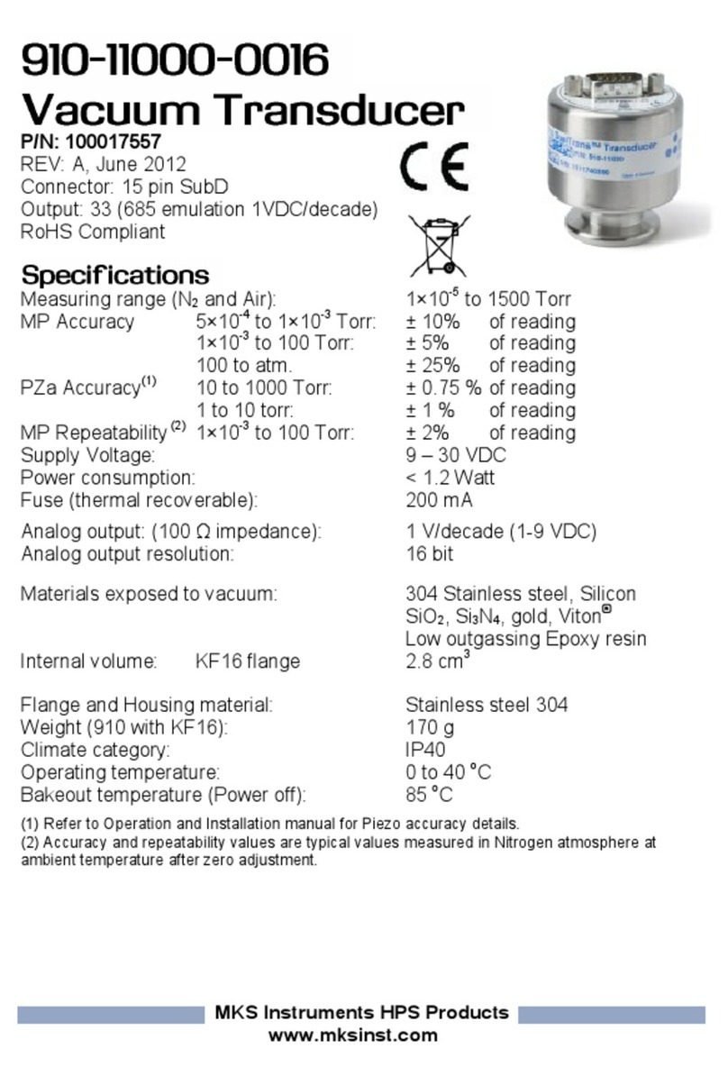 MKS 910-11000-0016 quick start guide