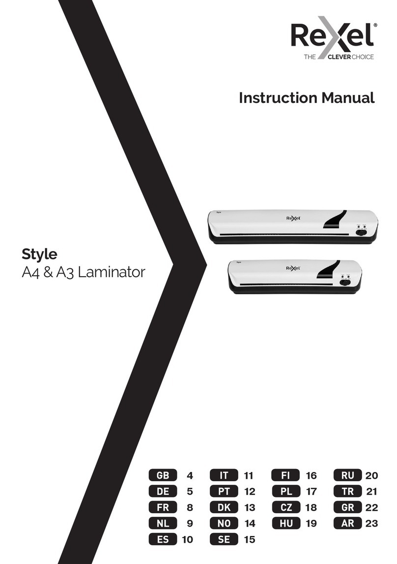 Rexel Style A4 Laminator User manual