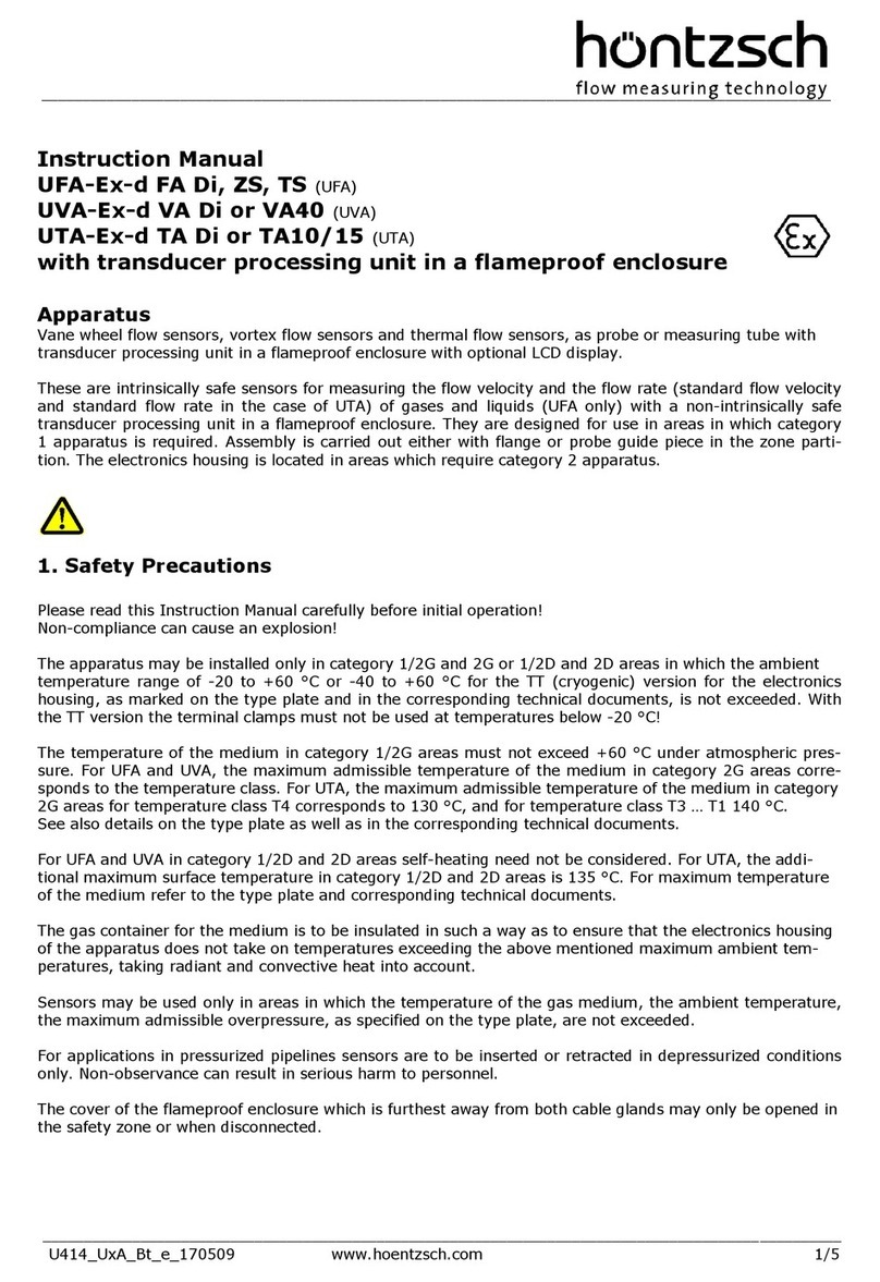 Hontzsch UFA-Ex-d FA Di instruction manual