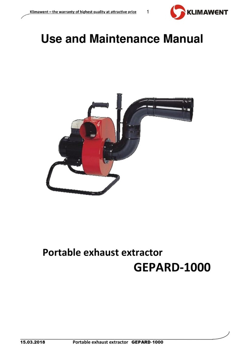 Klimawent GEPARD-1000 Use and maintenance manual