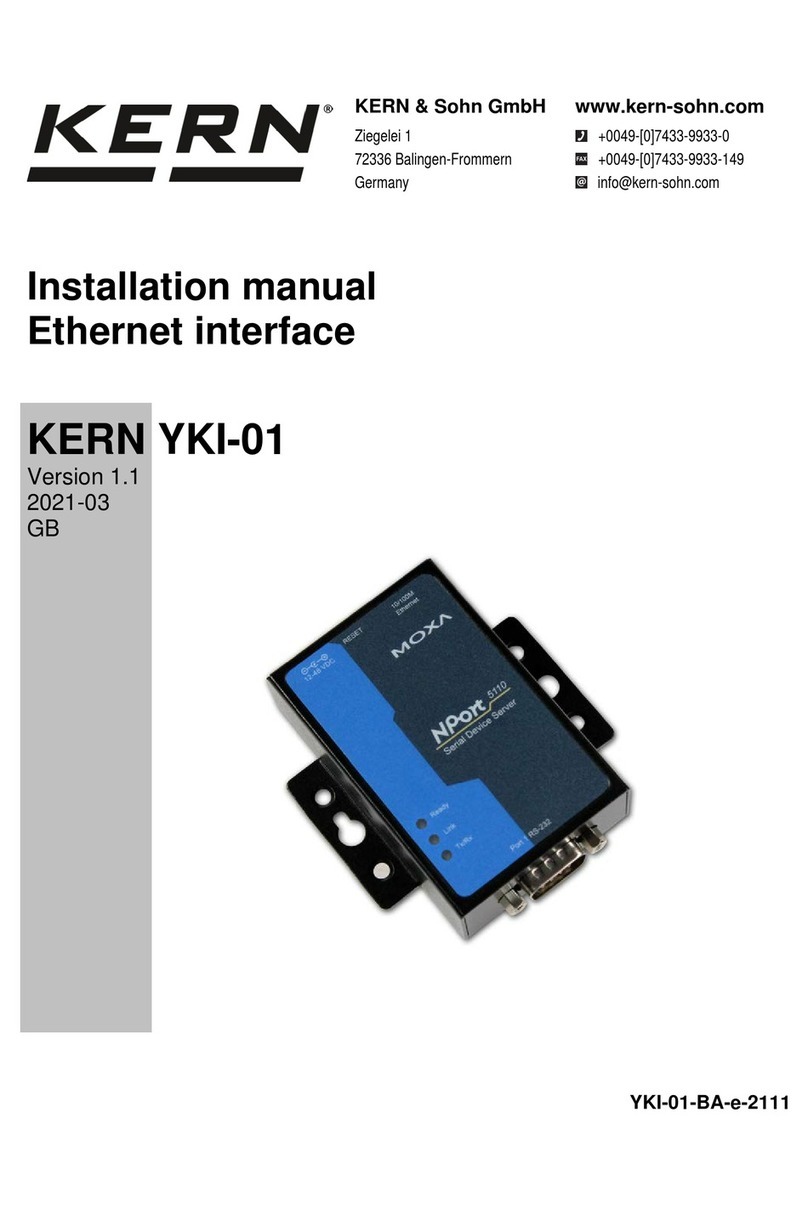 KERN YKI-01 installation manual