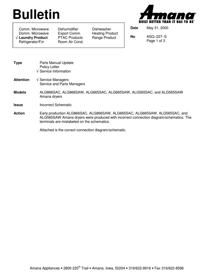 Amana ALG866SAC Manual