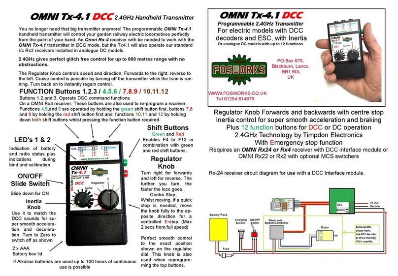 Fosworks OMNI Tx-4.1 DCC quick start guide