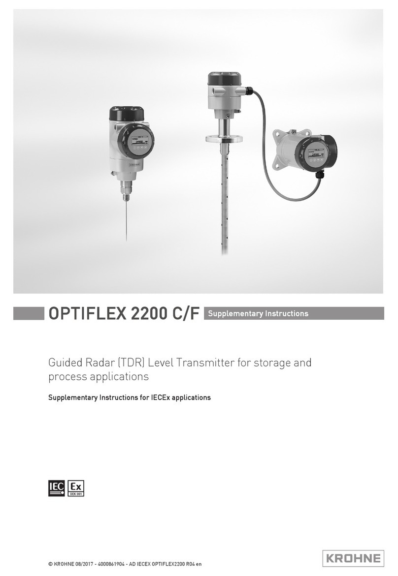 KROHNE OPTIFLEX 2200 C/F Supplementary instructions