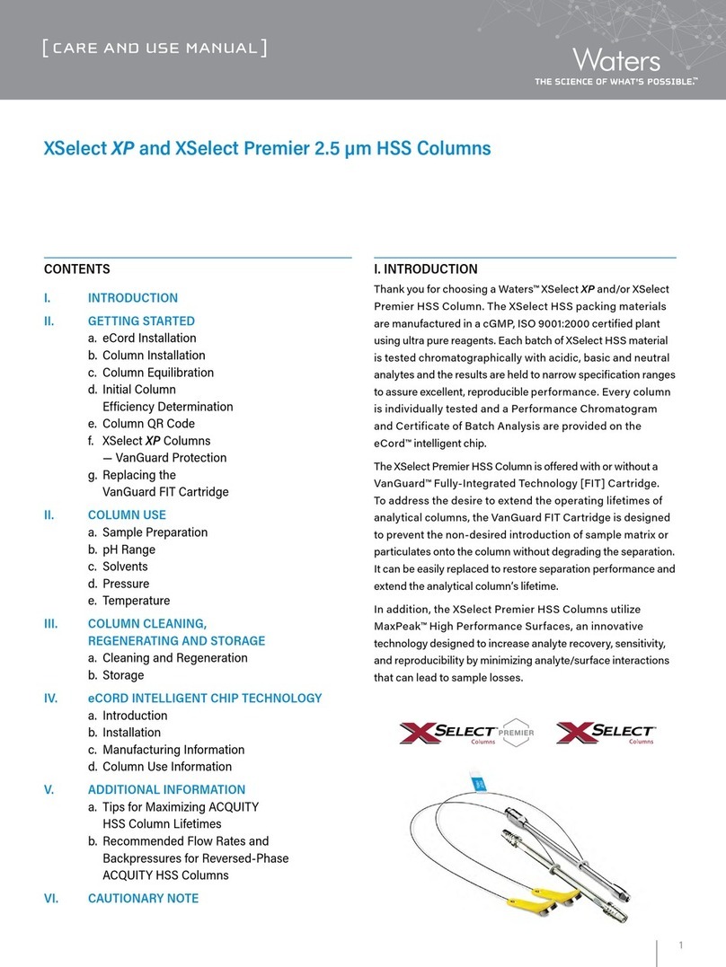 Waters XSelect XP Care and use manual