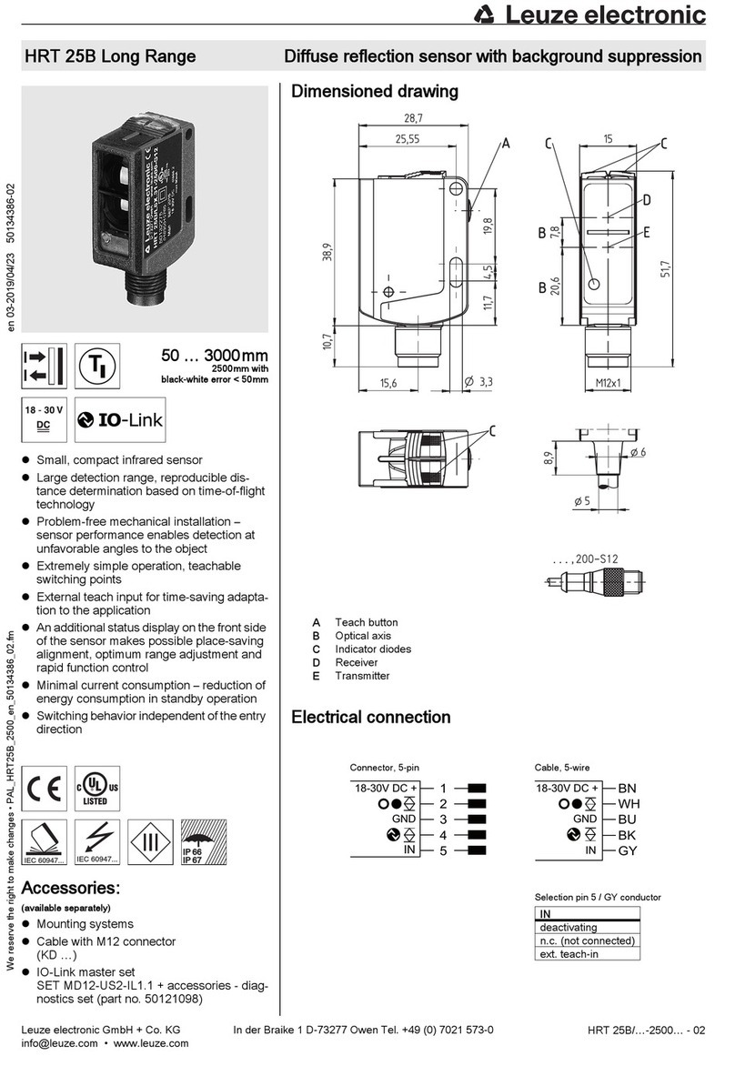 Leuze electronic HRT 25B Long Range quick start guide