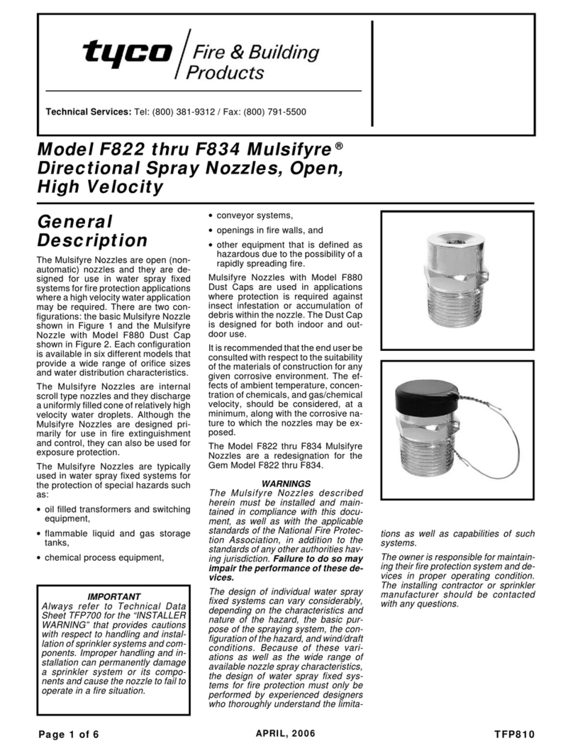 Tyco Mulsifyre F822 User manual