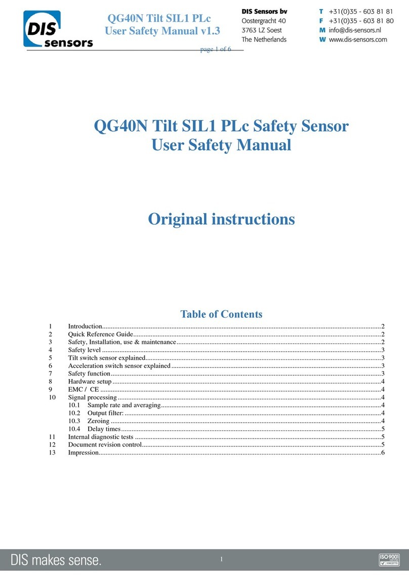DIS Sensors QG40N Instruction Manual