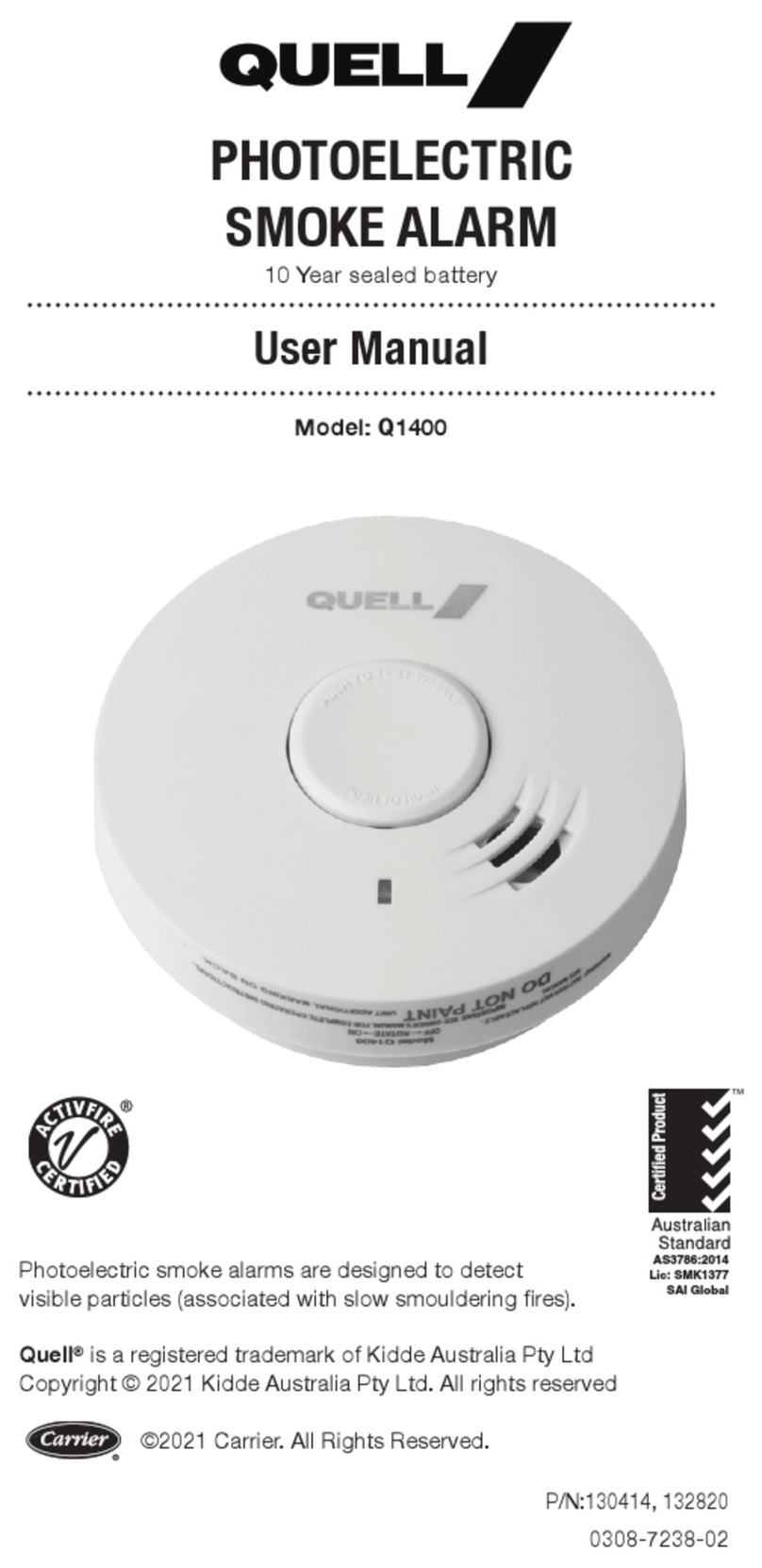 Carrier Quell Q1400 user manual
