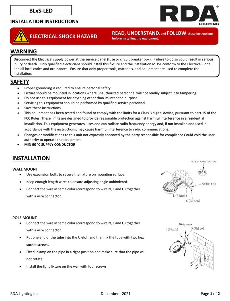 RDA LIGHTING BL S-LED Series User manual