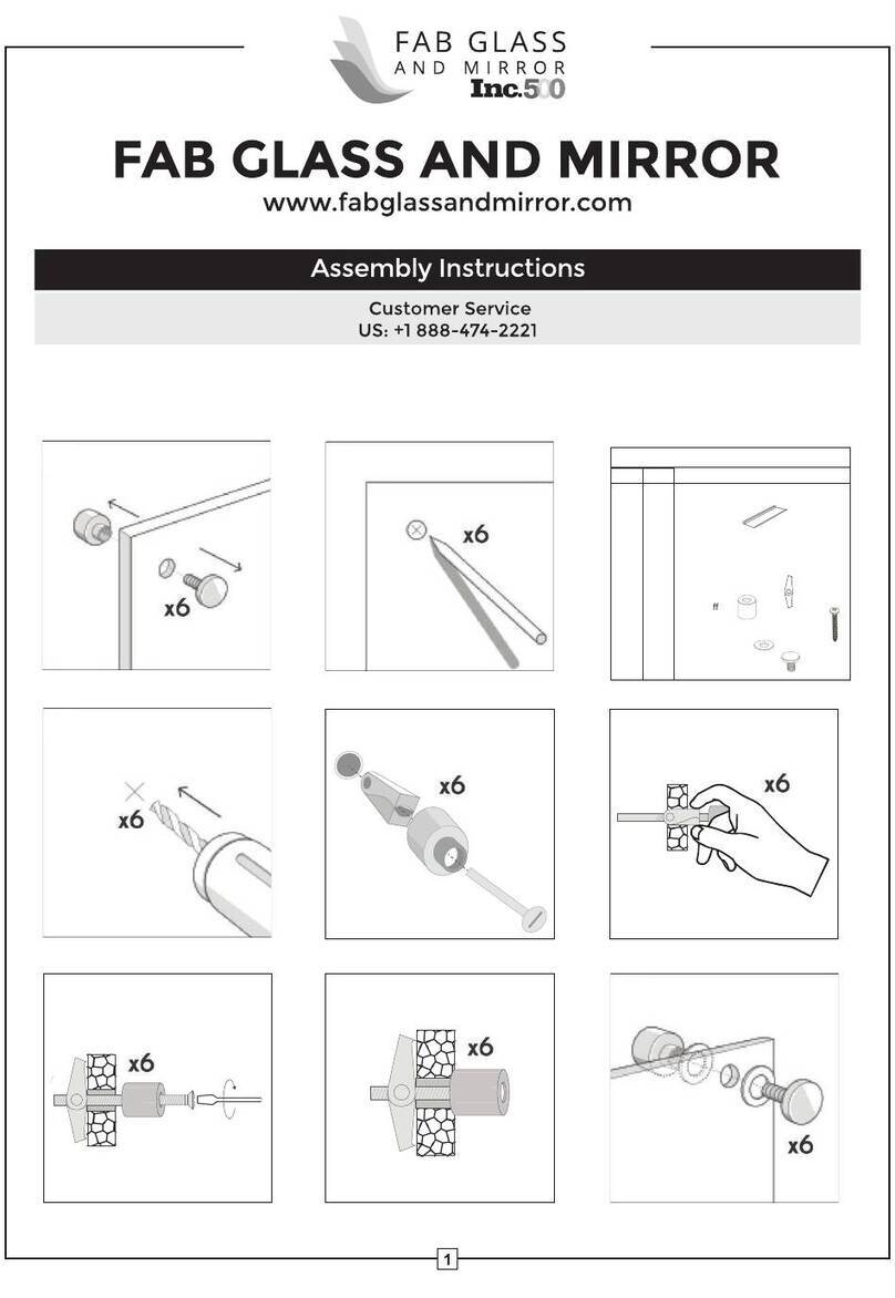 FAB GLASS AND MIRROR MB48x72-SB606 Assembly instructions