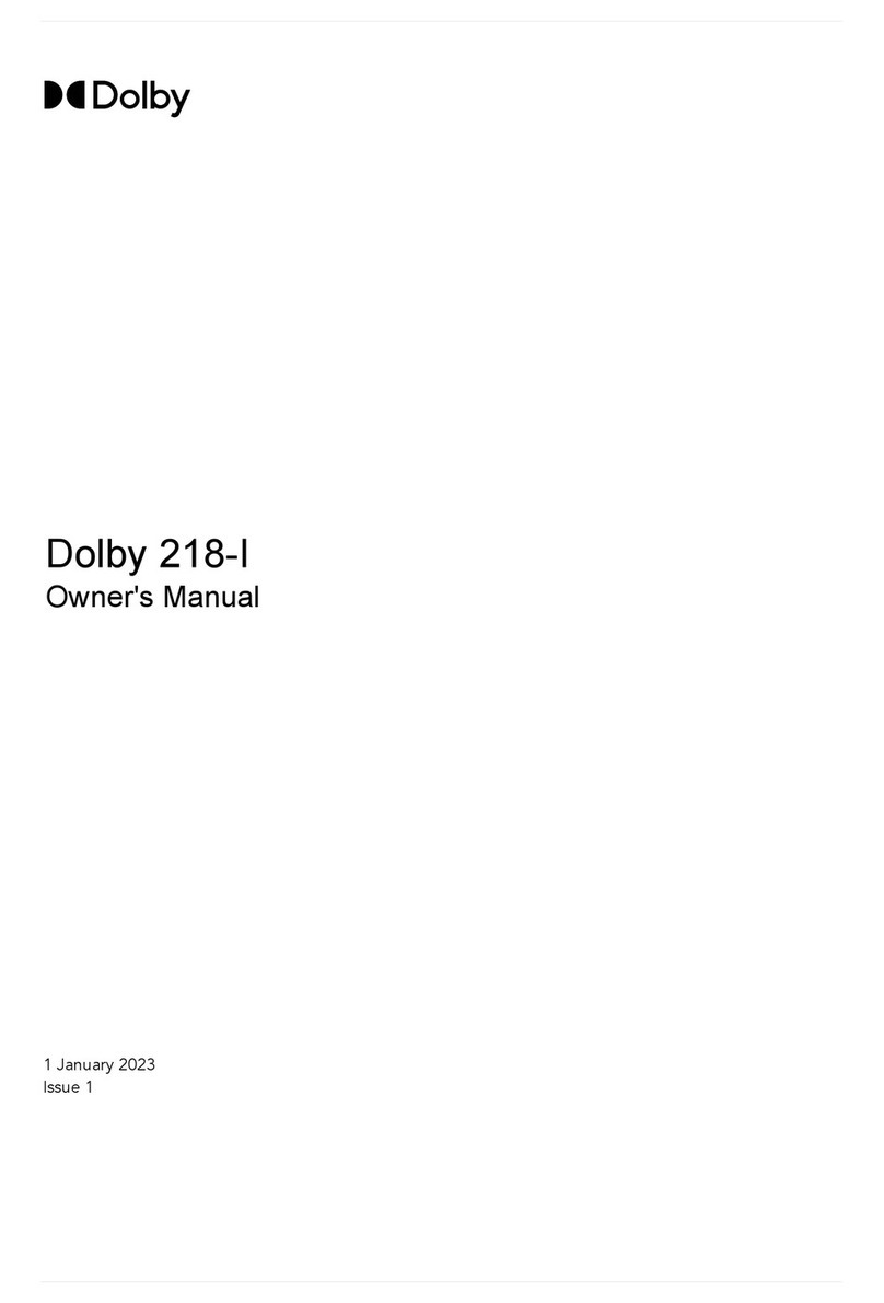 Dolby Laboratories 218-I owner's manual