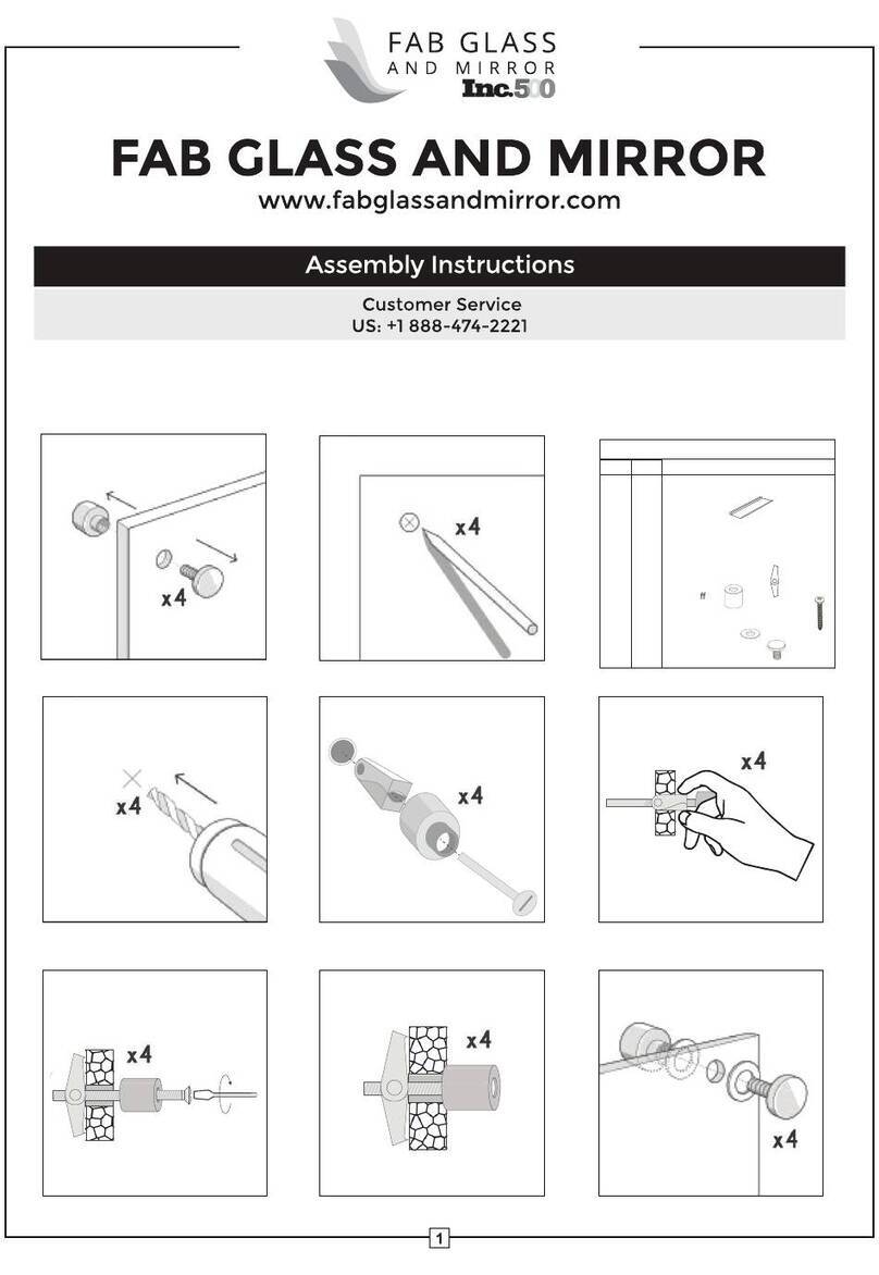 FAB GLASS AND MIRROR MB48x60-SB630 Assembly instructions