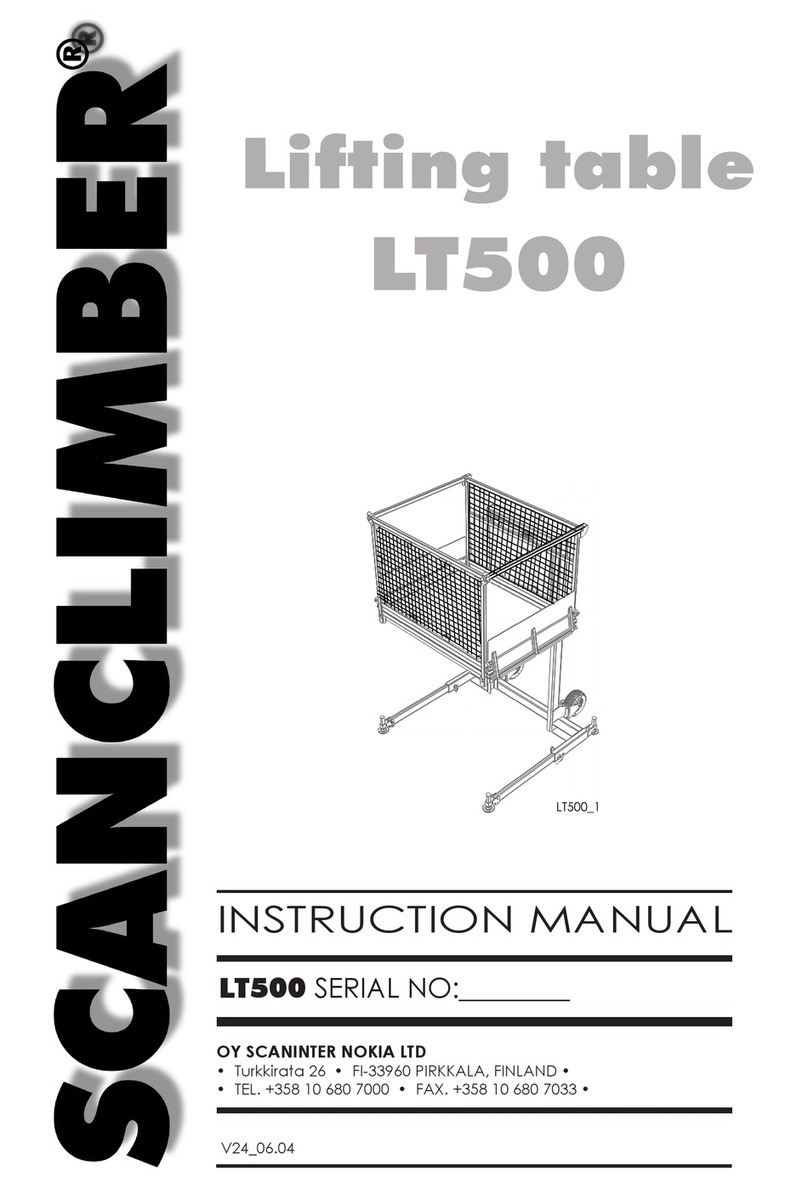 SCANCLIMBER LT500 instruction manual SCANCLIMBER LT500 instruction manual