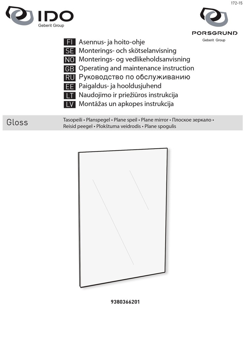Geberit PORSGRUND IDO GLOSS Operating & Maintenance Instruction