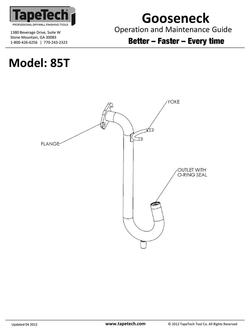 TapeTech Gooseneck 85T Operation and maintenance guide