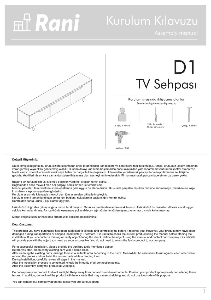 Rani Kurulum Kilavuzu D1 User manual