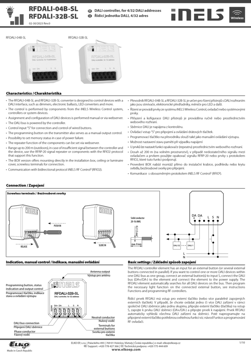 iNels RFDALI-04B-SL manual
