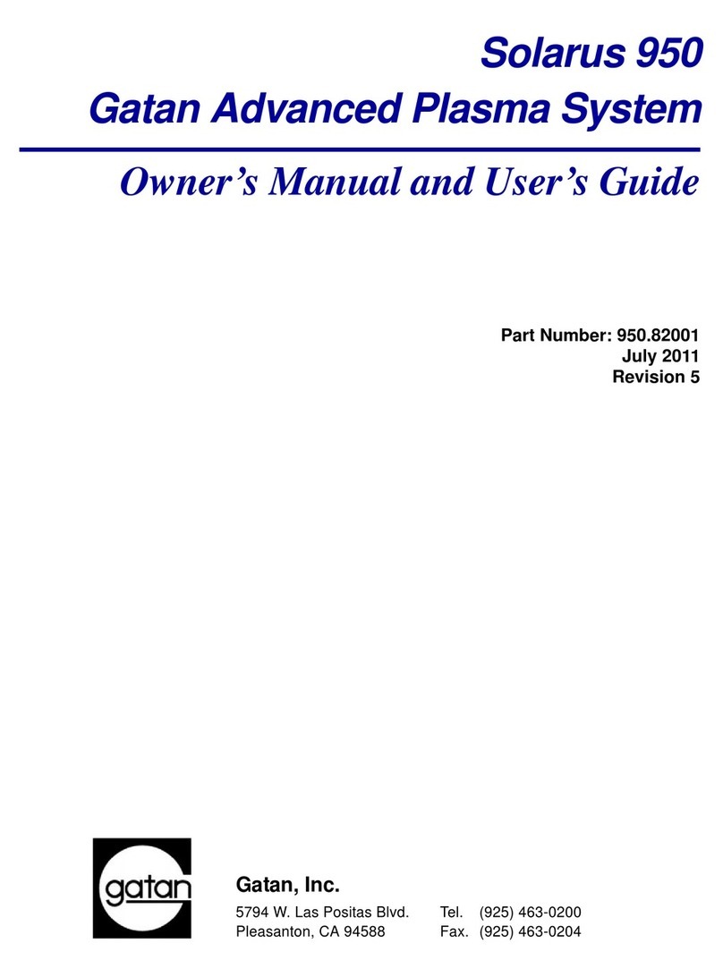 Gatan Solarus 950 Owner's manual and user's guide