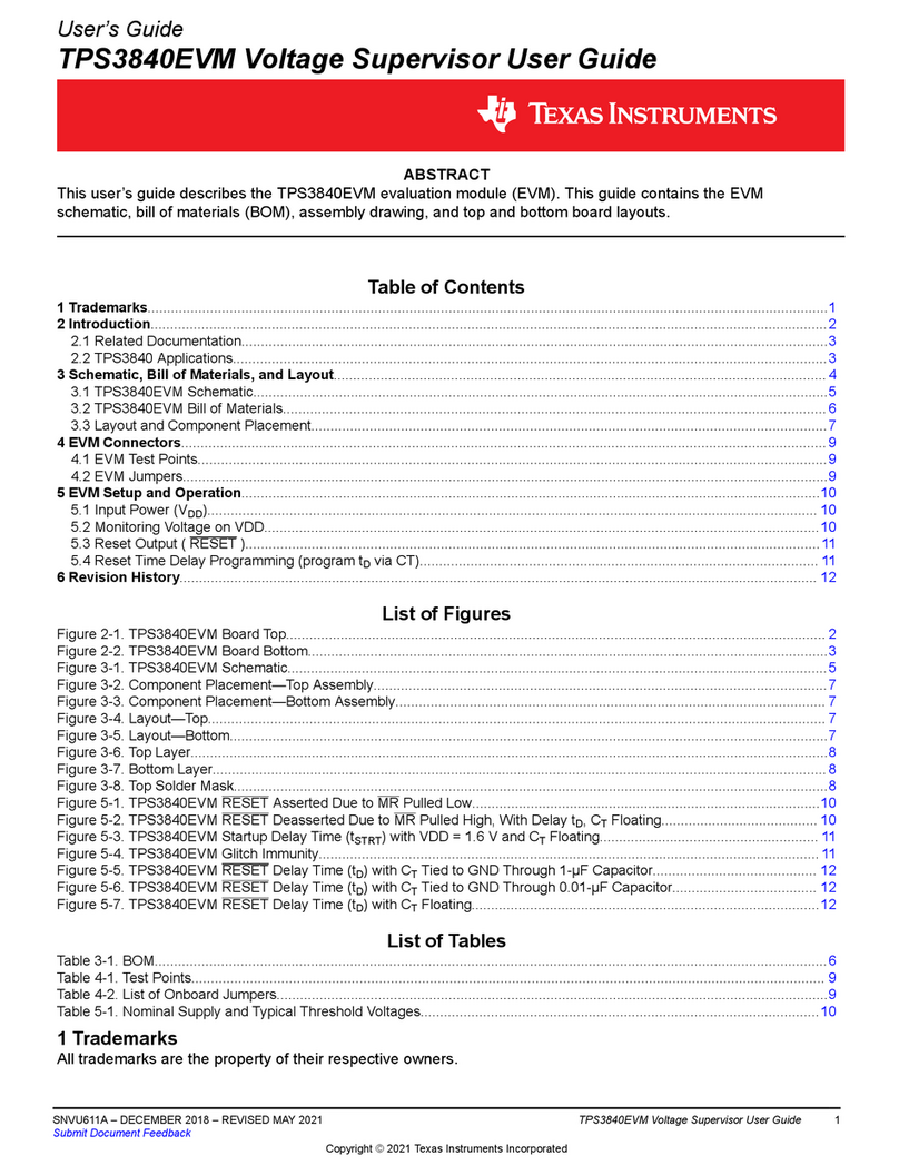 Texas Instruments TPS3840EVM User manual