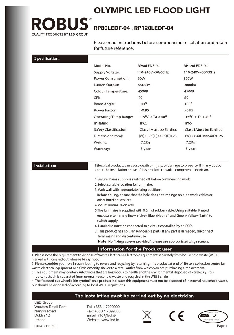 Robus OLYMPIC RP80LEDF-04 User manual