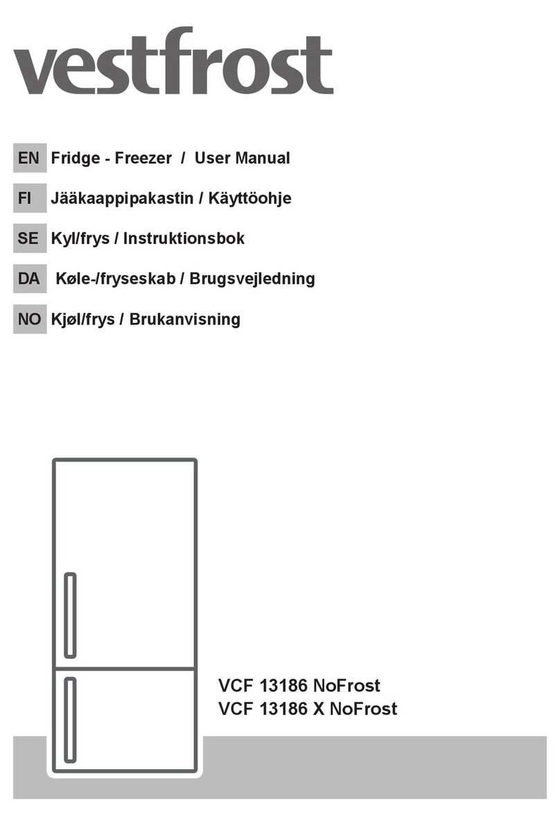 Vestfrost VCF 13186 NoFrost User manual