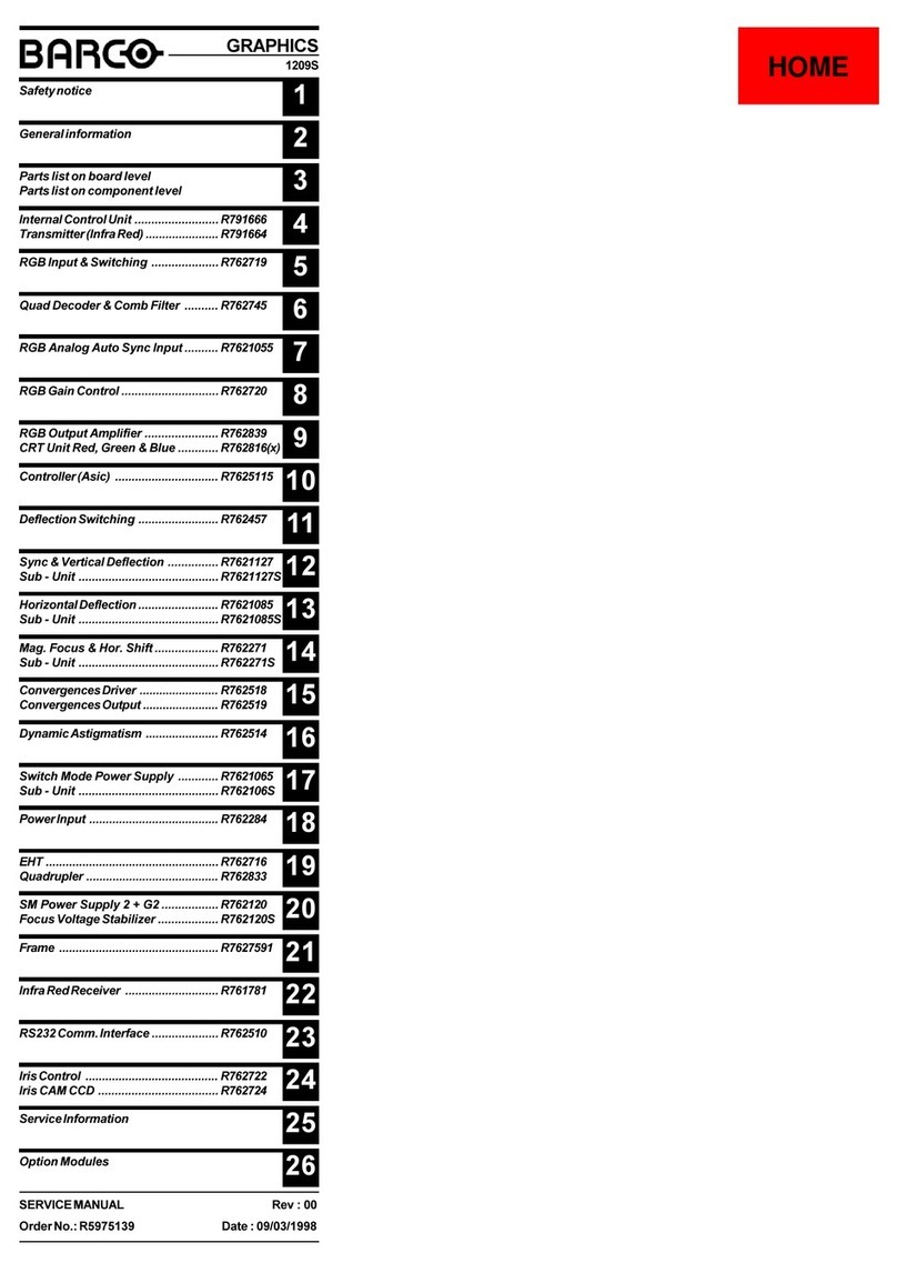 Barco GRAPHICS 1209S Service manual Barco GRAPHICS 1209S Service manual