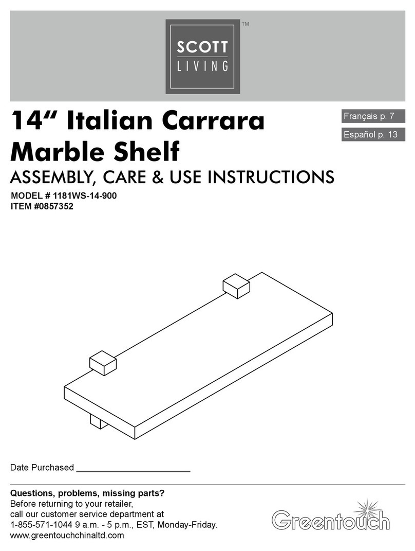 Scott Living 1181WS-14-900 Assembly / care & use instructions Scott Living 1181WS-14-900 Assembly / care & use instructions