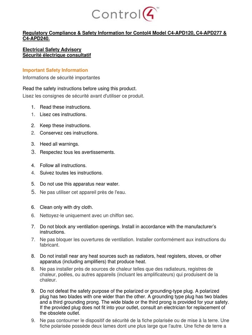 Contro l4 C4-APD120 quick start guide