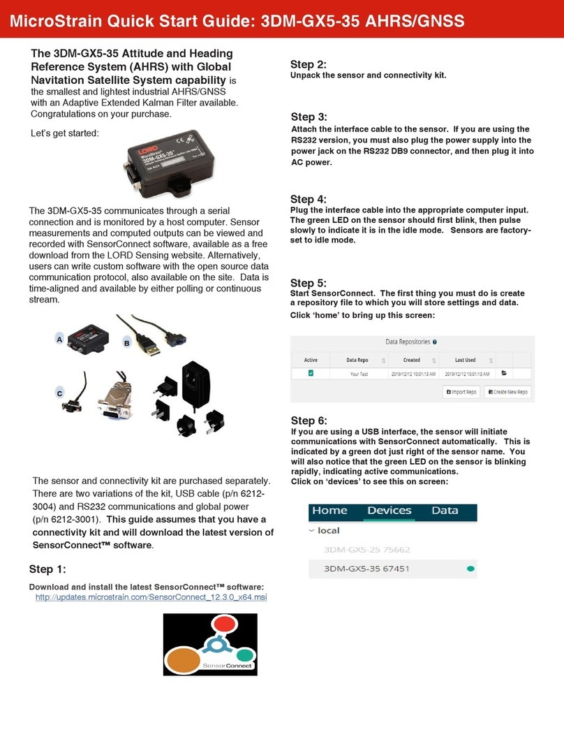 MicroStrain LORD 3DM-GX5-35 quick start guide MicroStrain LORD 3DM-GX5-35 quick start guide