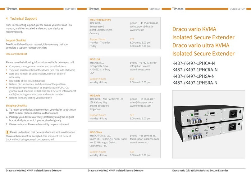 Ihse Draco 487 Series User manual