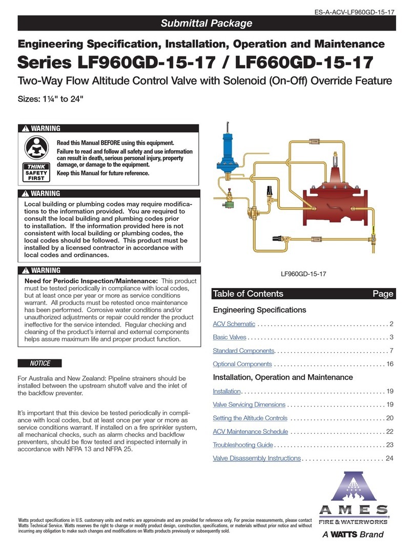 Watts AMES M Series User manual