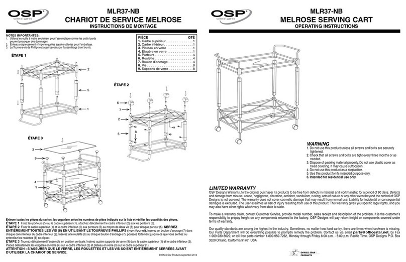 OSP Designs MELROSE MLR37-NB operating instructions