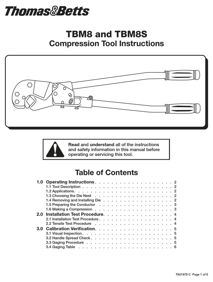 Thomas&Betts TBM8 instructions
