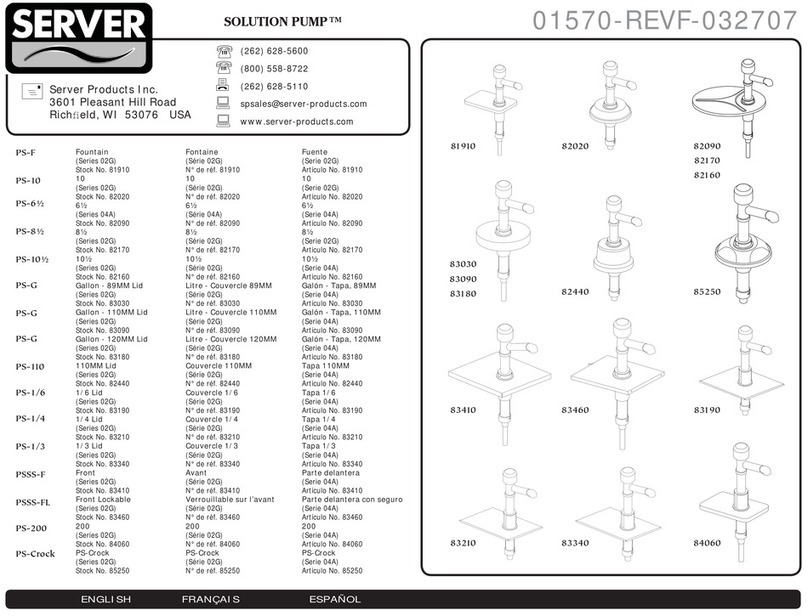 Server SOLUTION PUMP 81910 User manual