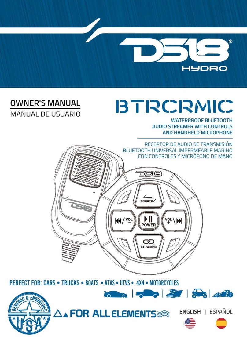 DS18 HYDRO BTRCRMIC owner's manual