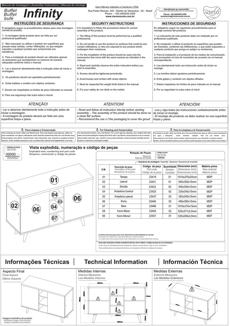 Viero Moveis Infinity User manual