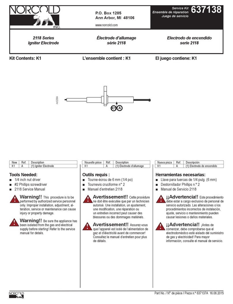 Norcold 2118 quick start guide