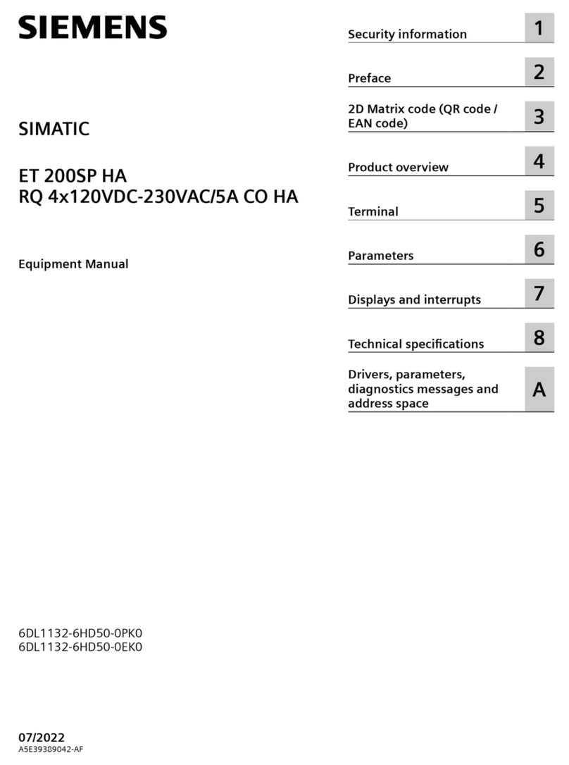 Siemens SIMATIC ET 200SP HA Equipment manual