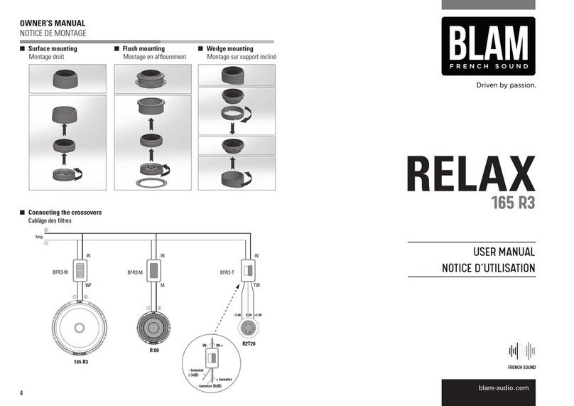 BLAM RELAX 165R3 User manual