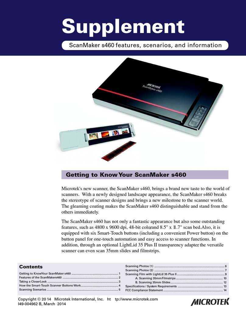 Microtek ScanMaker s460 Getting started