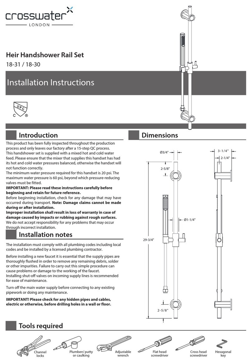 Crosswater Heir 18-31 installation instructions Crosswater Heir 18-31 installation instructions
