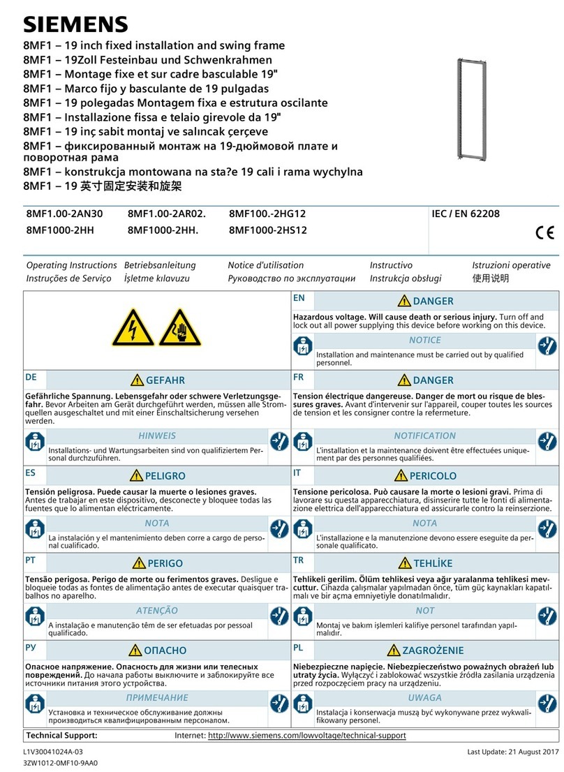 Siemens 8MF1 Series User manual