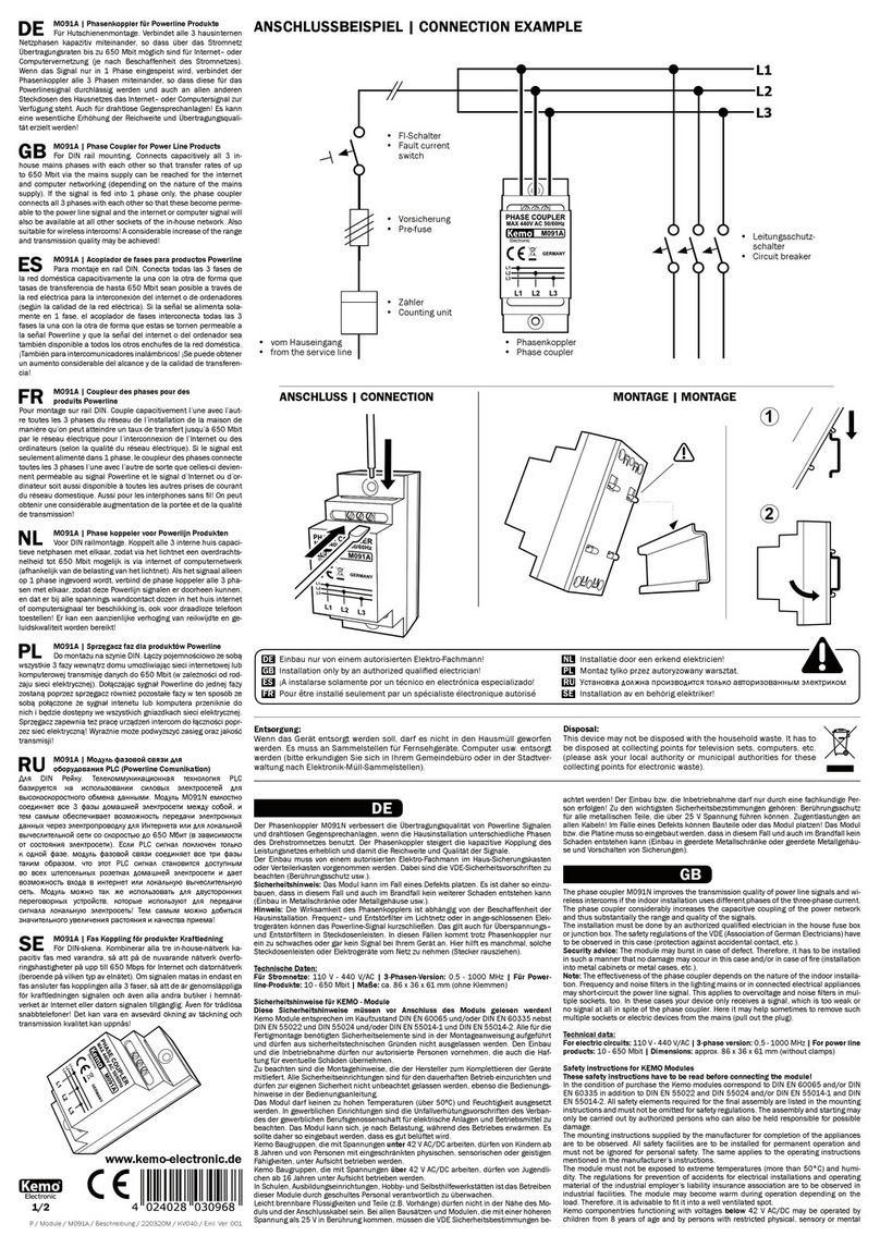Kemo Electronic M091A Connection Example
