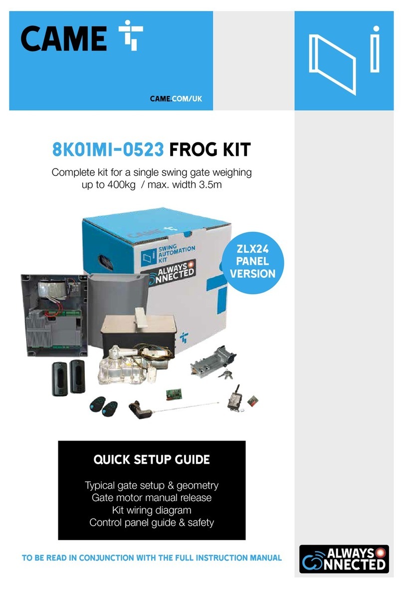 CAME 8K01MI-0523 User manual