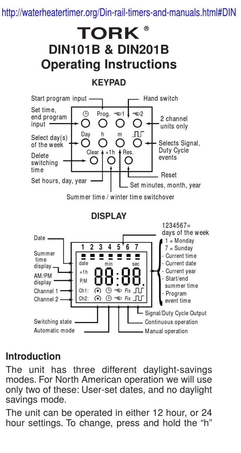 Tork DIN101B operating instructions