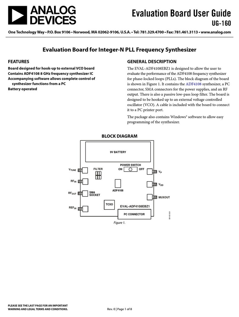 Analog Devices EVAL-ADF4108EBZ1 User manual