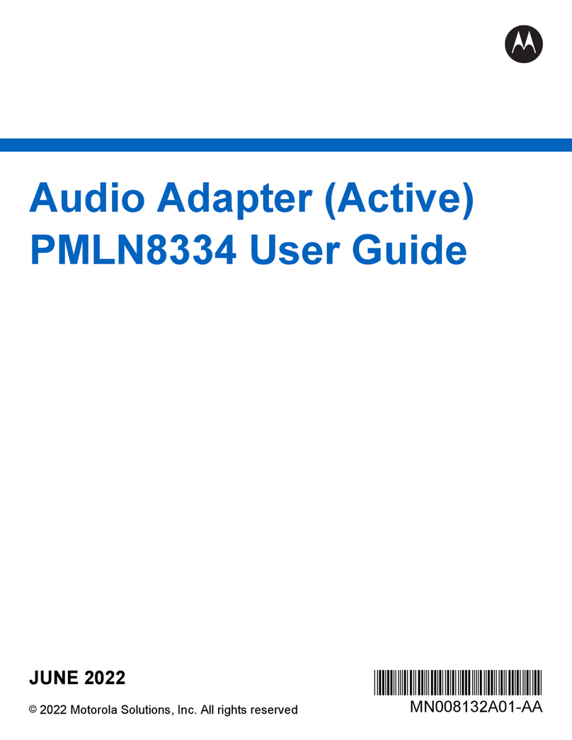 Motorola solutions PMLN8334 User manual