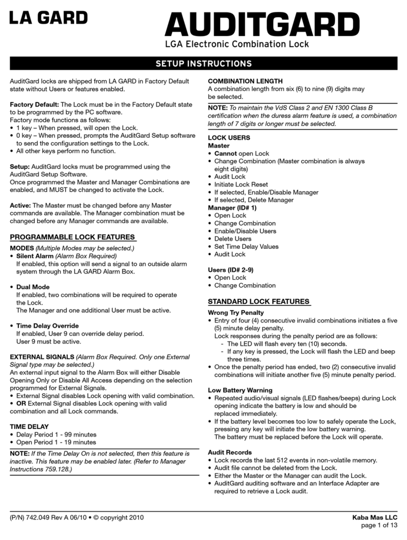 LaGard AuditGard Manual